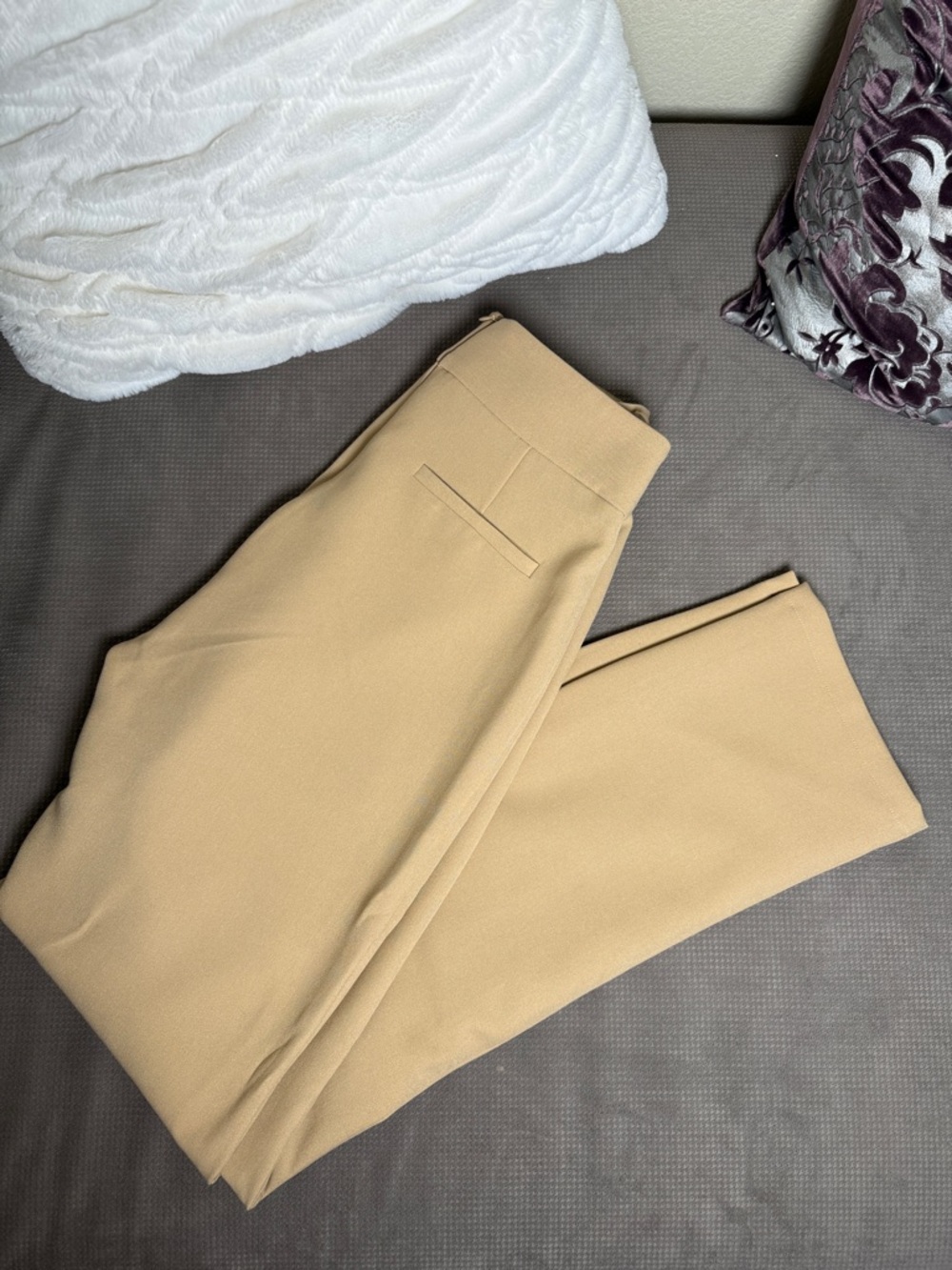 Odd Muse Tailored Straight-Leg Pants in Camel